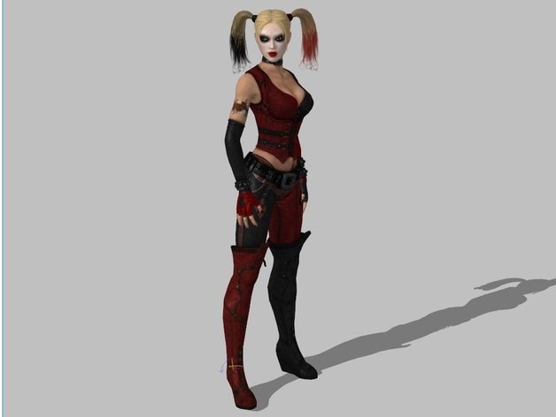 harley quinn batman arkham city modèles 3D print model - Mito3D