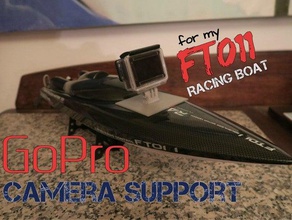 go pro camera support rc racing boat also valid all type vehicles 3d print model - Mito3D