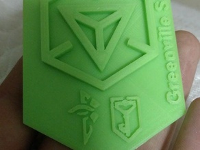 ingress cross-faction badge enlightened resistance coins badges android bagde green best logo ios iphone keychain niantic pokemon go 3d print model - Mito3D