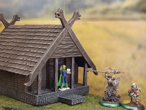 fantasy-Wikinger-Haus - Spielzeug Spiel Zubehör scatter terrain wargame wargames Gelände wargaming 3d print model - Mito3D