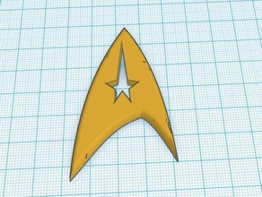 star trek emblema adereços 3d print model - Mito3D
