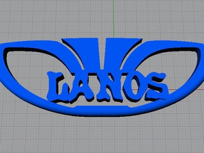 emblema daewoo lanos automotive 3d print model - Mito3D