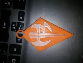 jeff hardys logo Anahtarlık 3d print model - Mito3D