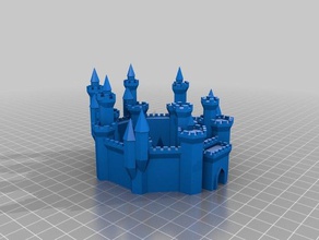 grand castle 2 edifícios estruturas personalizado 3d print model - Mito3D