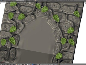 scolpito a foglie sculture foglia realistico 3d print model - Mito3D