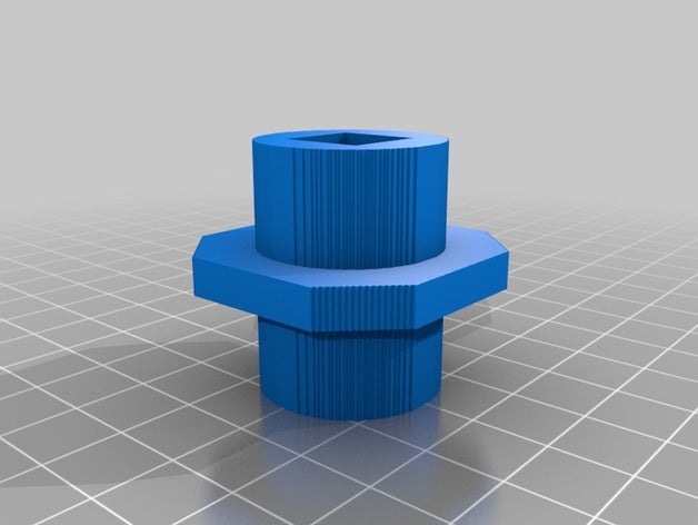 3d slash 2 lati del rullo di dado inserto sostituzione parti su misura futon 3D print model - Mito3D