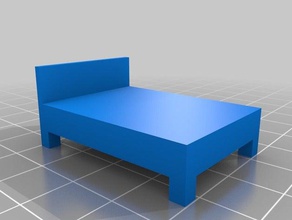 letto matrimoniale australiano dimensioni modello mobili architettura facile planimetria famiglia semplice stl 3d print model - Mito3D