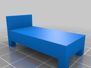 single bed australian size model furniture 3d printable printing architectural easy floorplan free simple stl toy 3d print model - Mito3D