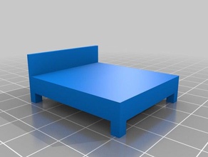king bed australian size household 3d printable printing architectural cool easy print furniture geometric home decor parametric scale model simple toys 3d print model - Mito3D
