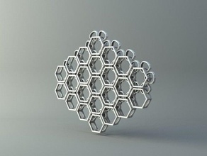 net hexagons fashion 3d print model - Mito3D