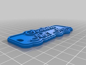 chrlotte trousseau de clés porte-clés personnalisé 3d print model - Mito3D