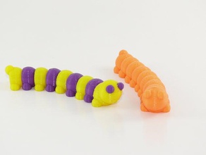 carterpillar articolato animali caterpillar ciniglia dual insetto 3d print model - Mito3D