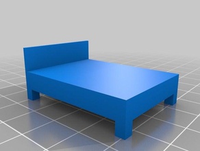 kraliçe ABD ve Kanada yatak model mobilya 3d yazdırılabilir baskı mimari mimarlık odası dollhouse kolay yazdırma arazi planı ücretsiz eğlenceli geometrik ev parametrik ölçek ölçekli basit stl oyuncak sanal gerçeklik 3d print model - Mito3D