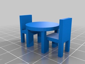 table de salle à manger 1 pièce modèle le mobilier Modèle 3d imprimable architectural la facile plan l'étage gratuit amusant géométriques maison ménage paramétrique l'échelle simple stl jouet 3d print model - Mito3D