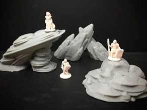 rock formations 15mm18mm28mm scale toys games boardgame boardgames boardgaming dnd fantasy miniature miniatures mountain pathfinder rocks roleplaying rpg science fiction scifi stones strategy tactics terrain wargaing wargame wargames warhammer wayfarer 3d print model - Mito3D