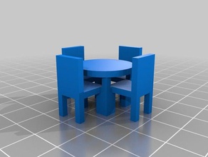 dining table 1 piece model furniture 3d floorplans printable architectural architecture custom design easy free fun house household simple stl toy 3d print model - Mito3D