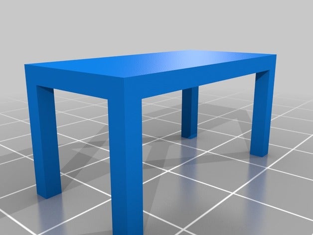 Yemek Masası model mobilya 3d floorplans yemek dollhouse kolay arazi planı ücretsiz geometrik geometri ev minyatür Minyatürler parametrik basit stl tablo 3D print model - Mito3D