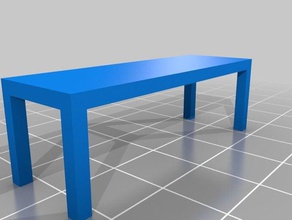 Yemek Masası model mobilya 3dprintable 3d floorplans mimarlık yemek dollhouse bebek kolay arazi planı ücretsiz eğlenceli geometrik parametrik basit stl tablo oyuncak 3d print model - Mito3D