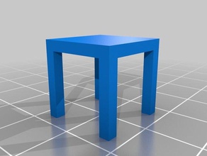table de salle à manger modèle le mobilier 3d les plans intérieurs imprimable architectural l'architecture la maison poupées poupée meubles géométriques géométrie ménage paramétrique carré jouet 3d print model - Mito3D