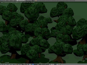 scolpito albero di medio poli sculture art la foresta foglie tronco 3d print model - Mito3D