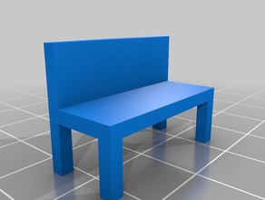banc de modèle le mobilier 3d les plans intérieurs imprimable architectural l'architecture à manger poupée meubles géométriques la géométrie paramétrique siège stl 3d print model - Mito3D