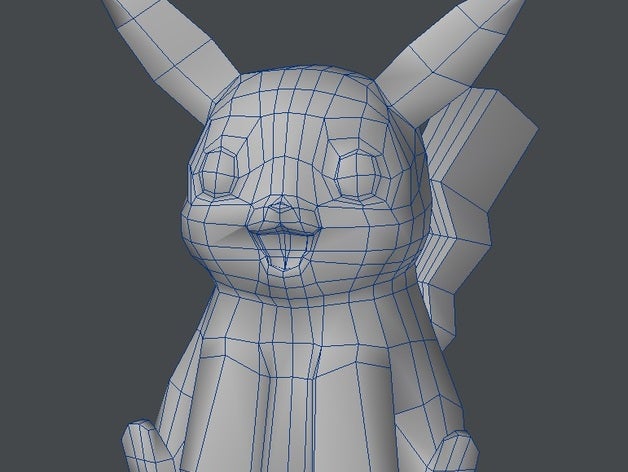 pokemon low poly pikachu animals low-poly model 3D print model - Mito3D