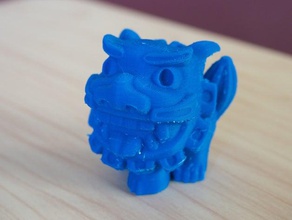 funny shisa -open mouth- animals 3d print model - Mito3D