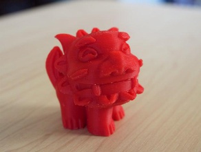funny shisa -closed mouth- animals 3d print model - Mito3D