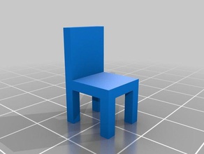 sandalye model mobilya 3dmodel 3d floorplans modelleme yazdırılabilir yazıcı baskı mimari mimarlık customizer dollhouse bebek kolay yazdırma ücretsiz geometrik geometri ev poly düşük openscad parametrik ölçek koltuk basit stl oyuncak oyuncaklar 3d print model - Mito3D