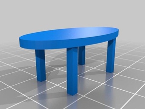 table model furniture 3d floorplans printable printing architectural architecture dollhouse doll easy print free household parametric scale simple stl toy 3d print model - Mito3D