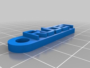 ruben message keychain organization customized 3d print model - Mito3D