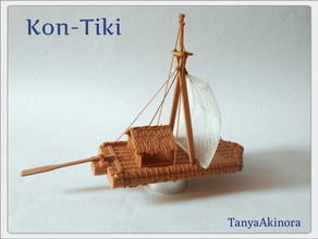 kon-tiki les jouets jeux 3d pen L'impression bateau fantôme de l'archipel l'histoire radeau tanyaakinora 3d print model - Mito3D