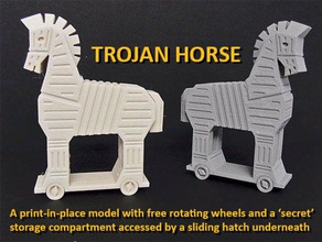 trojan horse creatures ancient animal container decor decorative designer display fashion fun gift greek historical history legend model models moving myth mythical office openscad organisation organization pony practical present print place rolling secure security storage unique wheels 3d print model - Mito3D