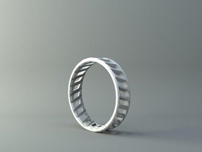 ring 2 kafesli yüzük 3d print model - Mito3D