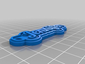 jennifer keychains customized 3d print model - Mito3D