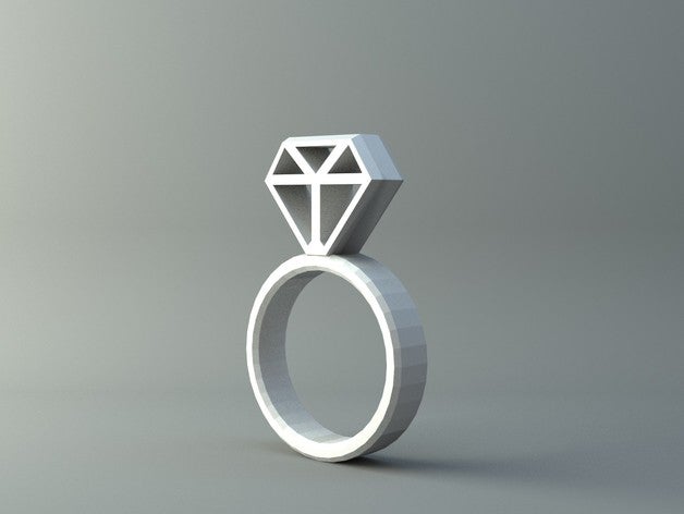 ring diamond rings 3D print model - Mito3D