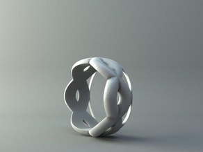 bague vague anneaux 3d print model - Mito3D
