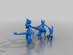fasi di mew le creature 3d print model - Mito3D