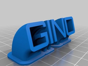 my customized sweeping name plategino office 3d print model - Mito3D