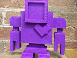 lovebot Roboter flache drucken 3d-drucken 3d print model - Mito3D