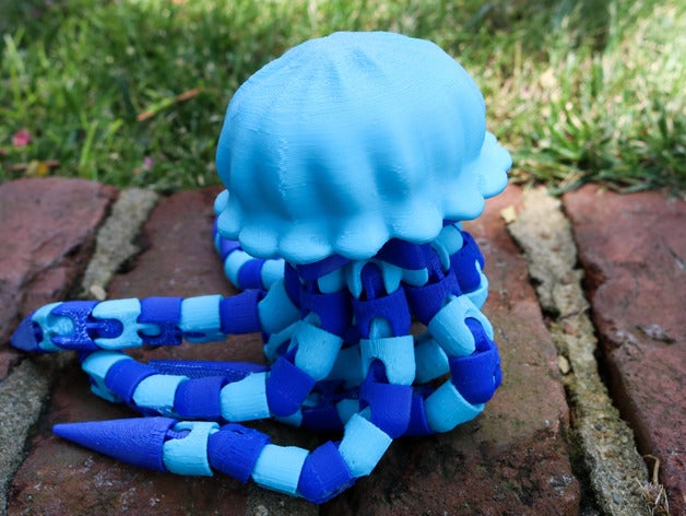 articulated jellyfish ball-joint octopus remix animals 3D print model - Mito3D