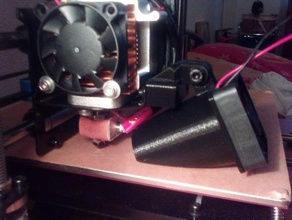 fan funel mount mk8 metal holder 3d printer parts 40mm extruder geeetech i3 pro prusa 3d print model - Mito3D