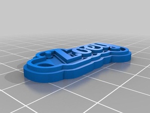 zoey keychain keychains customized 3d print model - Mito3D