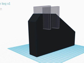 pc de la base pierna v1 3d impresión para abrir el caso estar pie posición plexigass 3d print model - Mito3D
