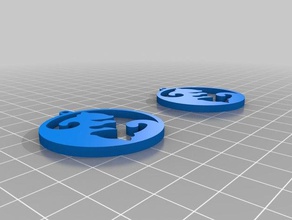 gato brinco brincos jóia ying-yang 3d print model - Mito3D
