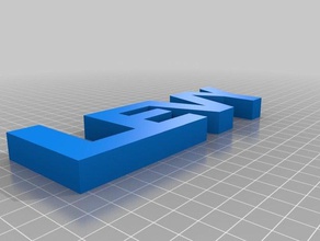 levy label decor 3d text name 3d print model - Mito3D