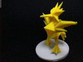 zapdos le creature istinto low poly pokemon andare team 3d print model - Mito3D