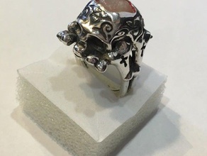 skull ring anelli 3d print model - Mito3D