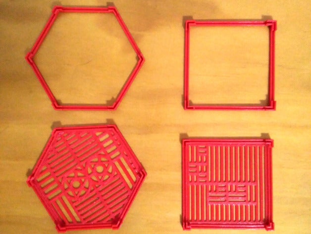 çokgen Kare üsleri dekor inşaat seti üretici openscad özyineleme 3D print model - Mito3D