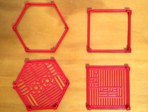 polygon bases frames decor construction kit generative openscad recursion 3d print model - Mito3D